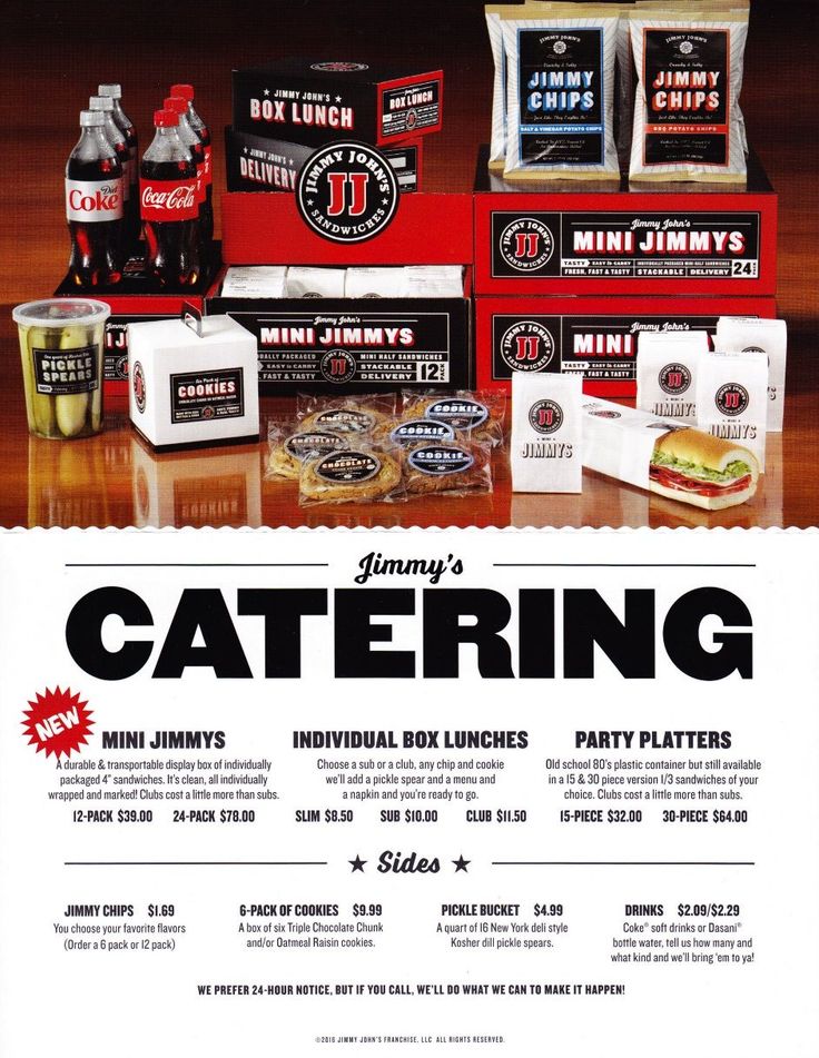 Jimmy john's catering prices near me